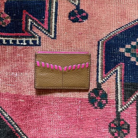 Fossil | Brown and Pink Leather Card Holder - Picture 3 of 4